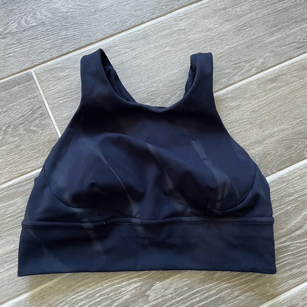 Wunder Train Lululemon Bra, size 8, navy sun washed